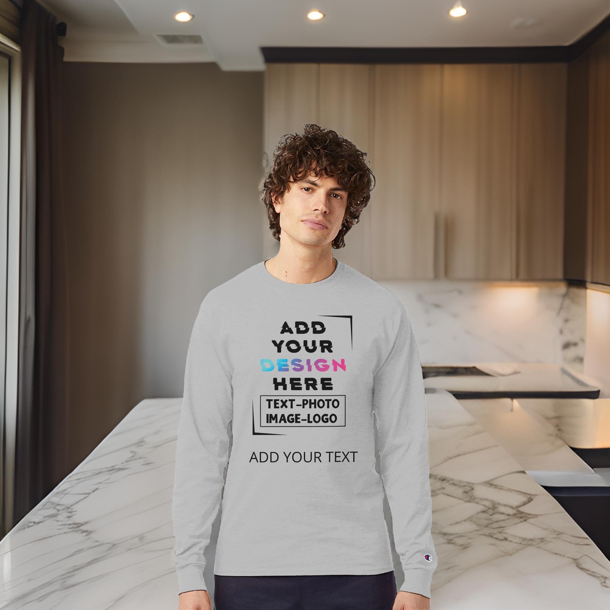 Custom Personalized Men's Long-Sleeve T-Shirt Add Your Own Design - Longsleeve T-shirt - sweet fashion