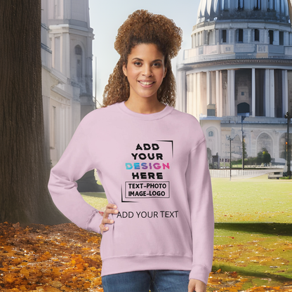 Custom Personalized Classic Unisex Crewneck Sweatshirt Add your own design - Sweatshirt - sweet fashion